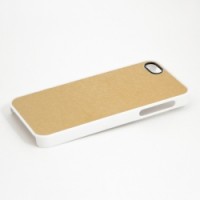 Чехол пластиковый для iPhone 5/5S, для сублимации с металлической вставкой, Белый