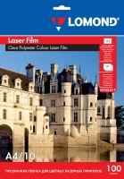Lomond PET Laser Film – прозрачная односторонняя пленка, А4, 100 мкм, 10 л. 0703411