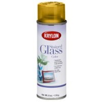 ЦВЕТНОЕ СТЕКЛО аэрозольный лак - Krylon®STAINED GLASS - Желтый 9024