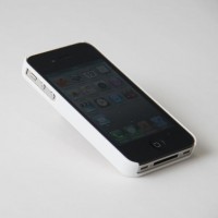 Чехол пластиковый для iPhone 4/4S, для сублимации с металлической вставкой, Белый