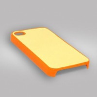 Чехол пластиковый для iPhone 4/4S, для сублимации с металлической вставкой, Оранжевый