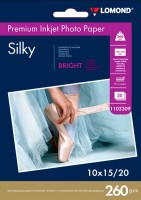 260 г/м2, 10х15, Шелковисто-матовая фотобумага Silky Bright , 20 листов Lomond 1103309