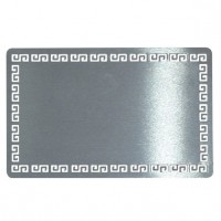 Визитка металлическая для сублимации, двухсторонняя, серебряная 86мм*54мм, 100шт.