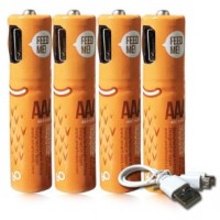 Батарейки аккумуляторные ААА  1,2В  (4шт. + USB зарадка)