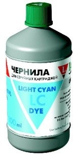 Light Cyan, чернила водорастворимые для Epson производства Lomond серия LE08, 100мл.
