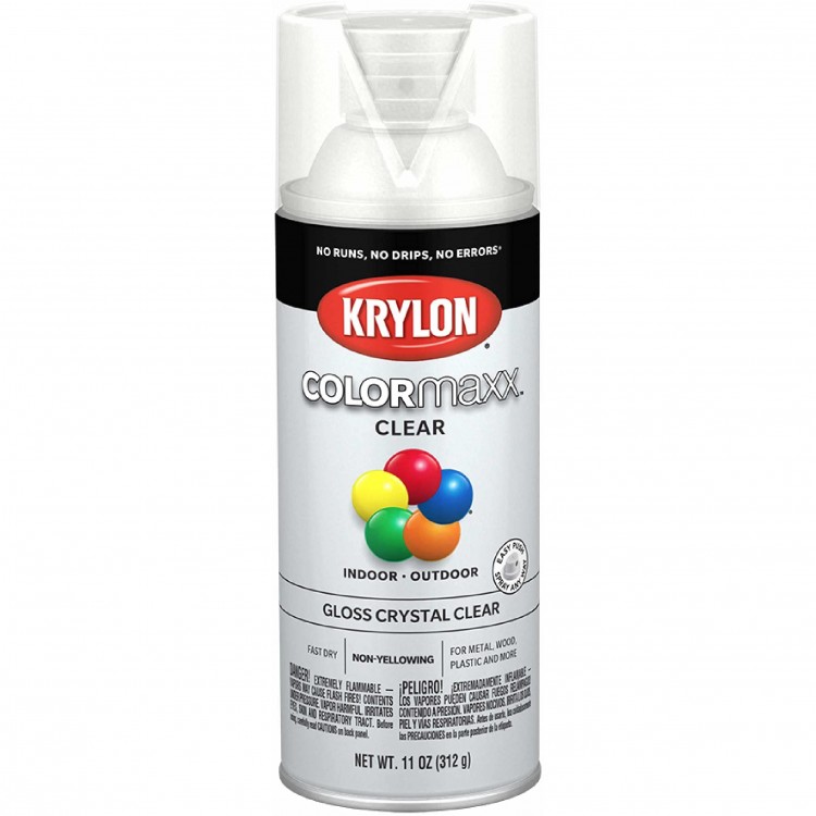 КРИСТАЛЬНЫЙ глянцевый аэрозольный лак - Krylon®ACRYLIC CRYSTAL CLEAR Color Maxx  Glossy 5515