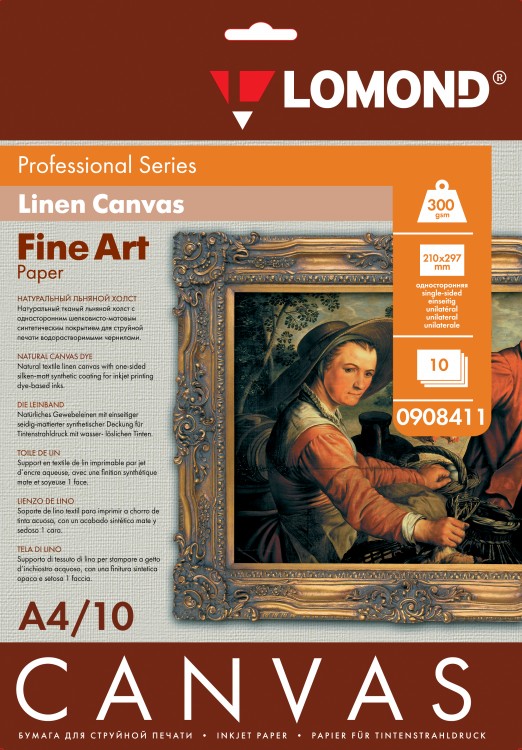 Canvas – Натуральный холст с покрытием для струйной печати - А4, 400 мкм, 10л. 0908411