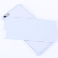 Чехол резиновый для iPhone 6, для сублимации с металлической вставкой, Белый