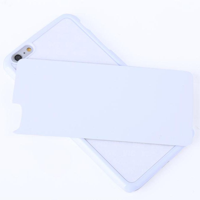 Чехол резиновый для iPhone 6, для сублимации с металлической вставкой, Белый